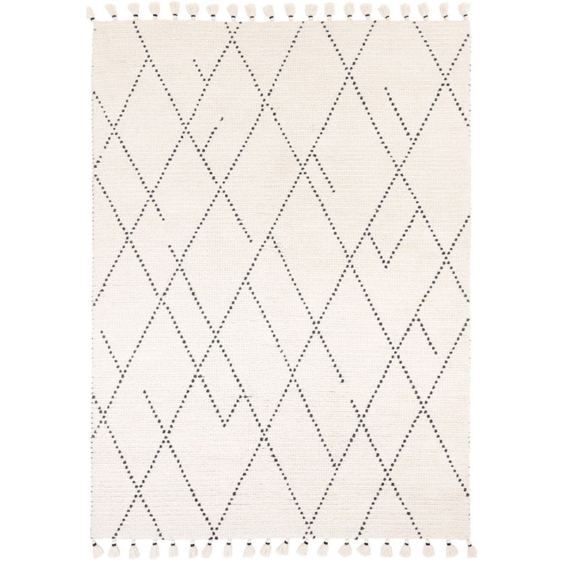 Nepal Linear Rug, 120 x 170 cm, Cream & Black