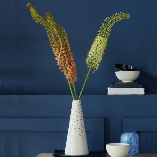 Stars Conical Vase, H16.5 cm, White