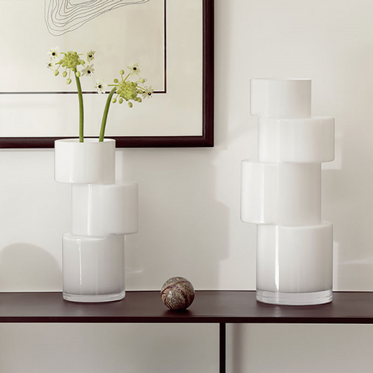 Tier Vase, H26 cm, Chalk White