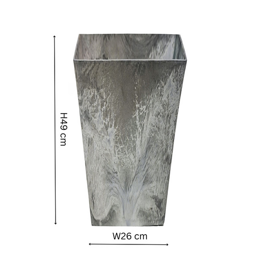 Ella Vase, H49 cm, Grey