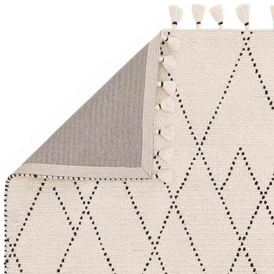 Nepal Linear Rug, 120 x 170 cm, Cream & Black